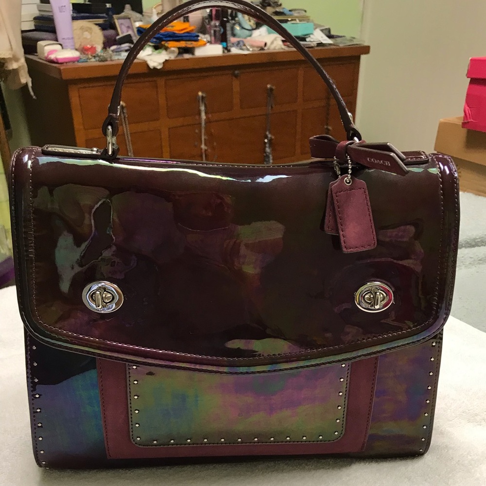 Coach Poppy Studded Victoria Satchel